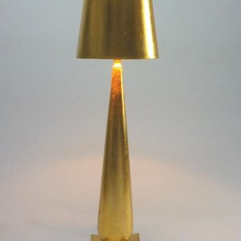 Design-Leuchte mit Blattgold - Unikat